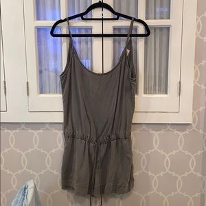 Bella Dahl Grey Romper with cross back
